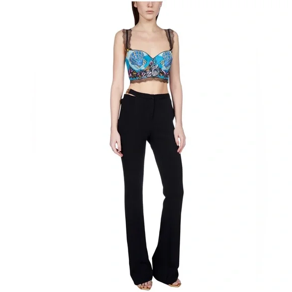 Versace Trésor De La Mer Print Bralette Top - Picture 5 of 10
